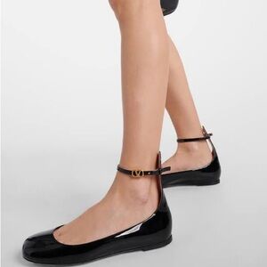 Valentino Black Patent Leather Women's Flats